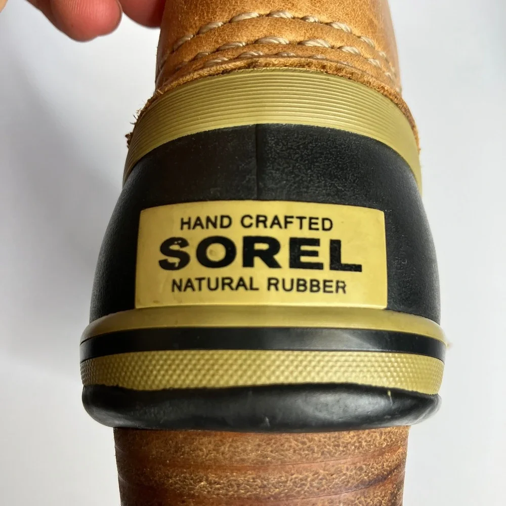 Sorel Conquest Carly tall boots tan olive green women's size 7.5 trendy winter‎